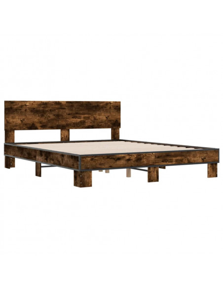 Giroletto Rovere Fumo 160x200 cm in Legno Multistrato Metallo