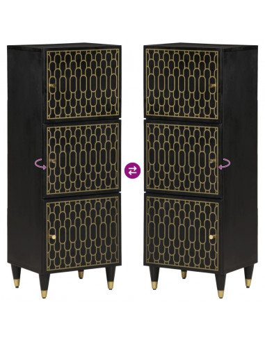 Credenza 40x33x110 cm in Legno Massello di Mango