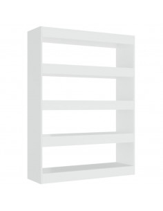 Libreria/Divisorio Bianco Lucido 100x30x135 cm 2