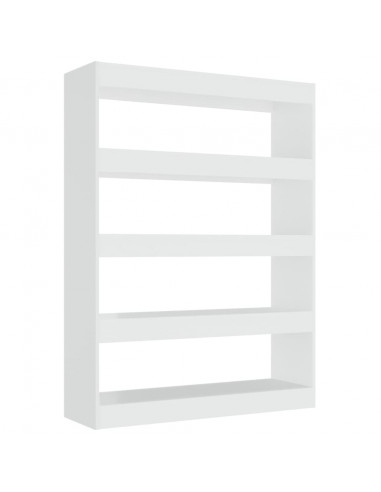 Libreria/Divisorio Bianco Lucido 100x30x135 cm