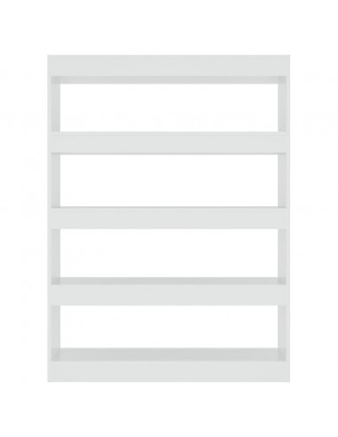 Libreria/Divisorio Bianco Lucido 100x30x135 cm