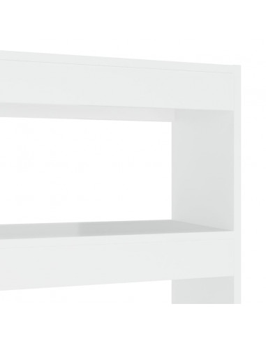 Libreria/Divisorio Bianco Lucido 100x30x135 cm