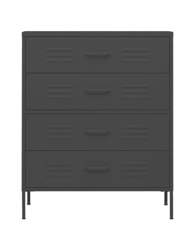 Cassettiera Antracite 80x35x101,5 cm in Acciaio