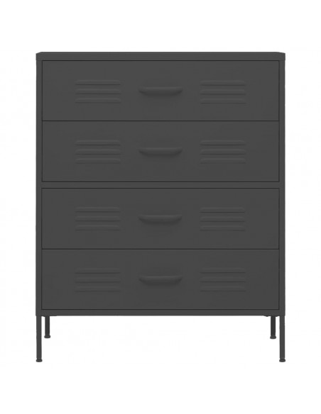 Cassettiera Antracite 80x35x101,5 cm in Acciaio