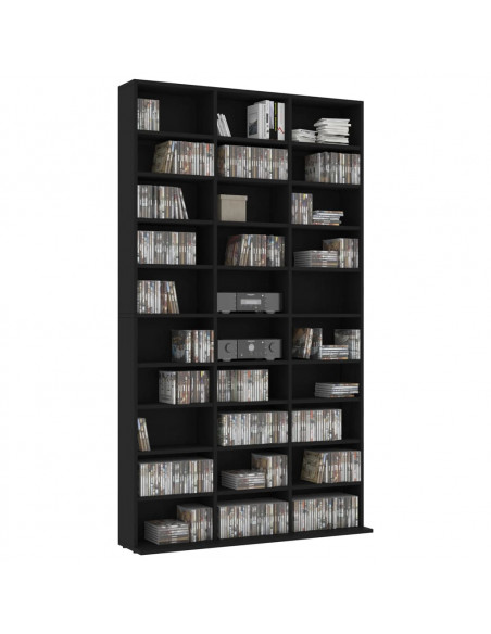 Armadietto TV Nero 102x16x177,5 cm in Legno Multistrato