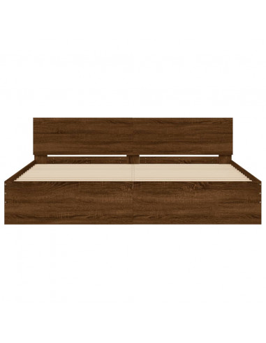 Giroletto con Testiera Rovere Marrone 200x200 cm