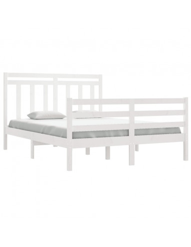 Giroletto Bianco in Legno Massello 135x190 cm Double