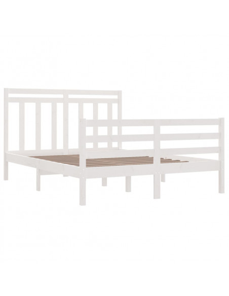 Giroletto Bianco in Legno Massello 135x190 cm Double
