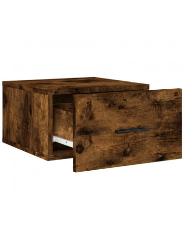 Comodini a Muro 2 pz Rovere Fumo 35x35x20 cm