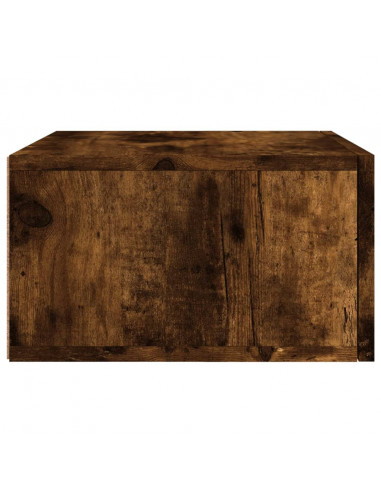 Comodini a Muro 2 pz Rovere Fumo 35x35x20 cm