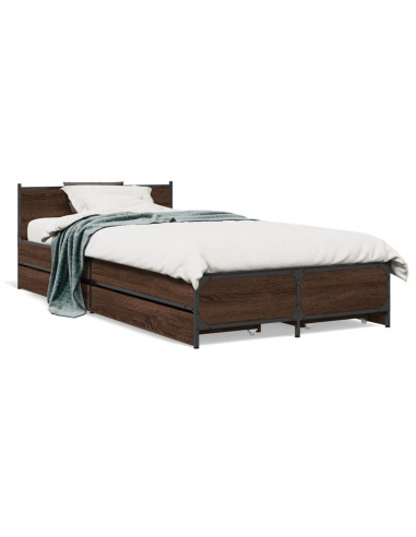 Giroletto Cassetti Rovere Marrone 75x190 cm Legno Multistrato