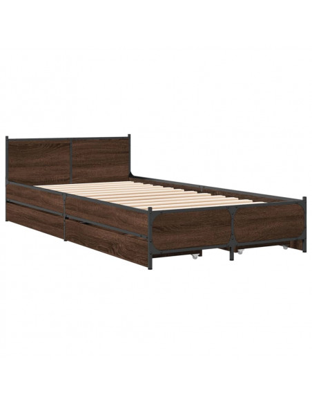 Giroletto Cassetti Rovere Marrone 75x190 cm Legno Multistrato