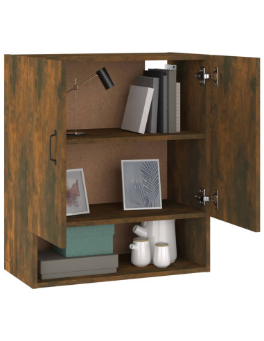 Armadietto a Muro Rovere Fumo 60x31x70 cm in Legno Multistrato