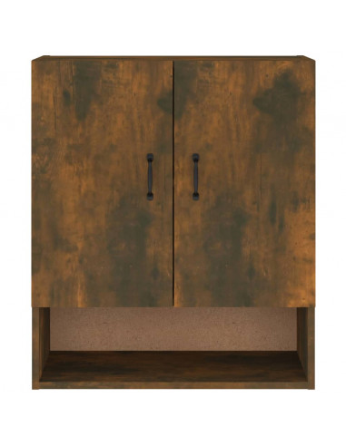 Armadietto a Muro Rovere Fumo 60x31x70 cm in Legno Multistrato