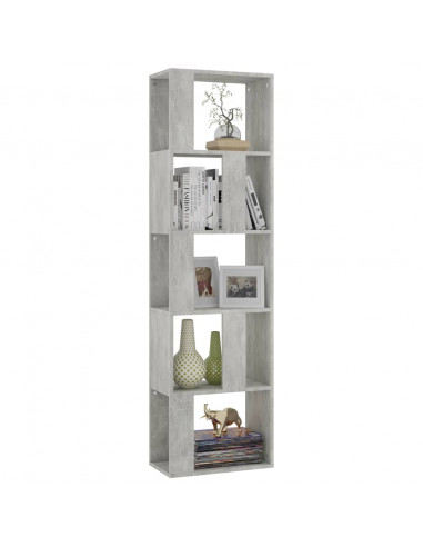 Libreria/Divisorio Grigio Cemento 45x24x159cm Legno Multistrato
