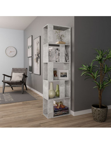 Libreria/Divisorio Grigio Cemento 45x24x159cm Legno Multistrato
