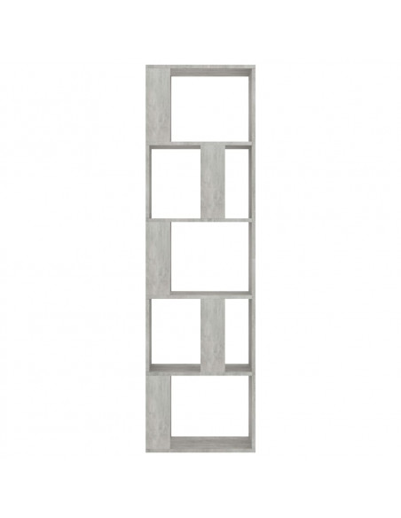 Libreria/Divisorio Grigio Cemento 45x24x159cm Legno Multistrato