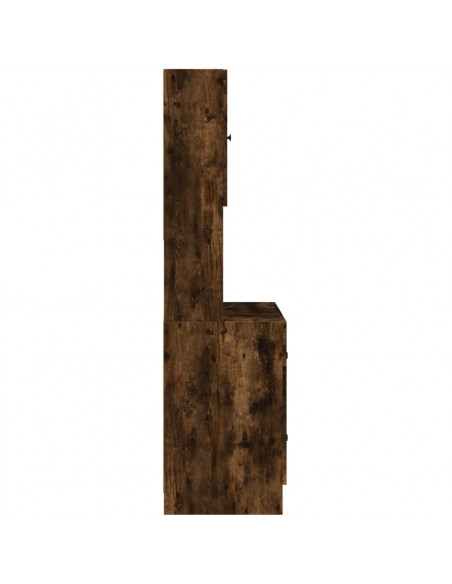 Mobile da Cucina Rovere Fumo 95x50x180 cm Legno Multistrato