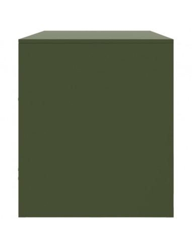 Mobile TV Verde Oliva 99x39x44 cm in Acciaio