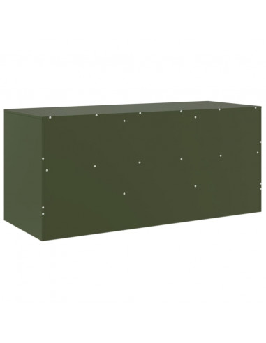 Mobile TV Verde Oliva 99x39x44 cm in Acciaio