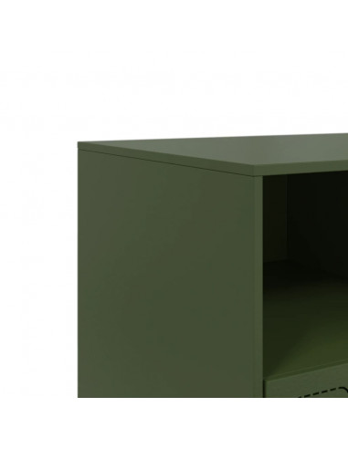 Mobile TV Verde Oliva 99x39x44 cm in Acciaio