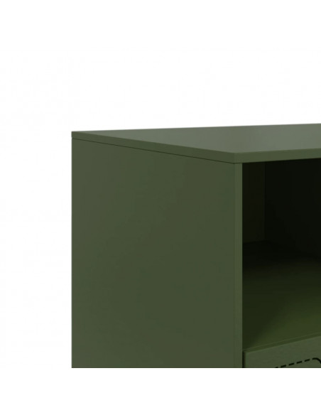 Mobile TV Verde Oliva 99x39x44 cm in Acciaio
