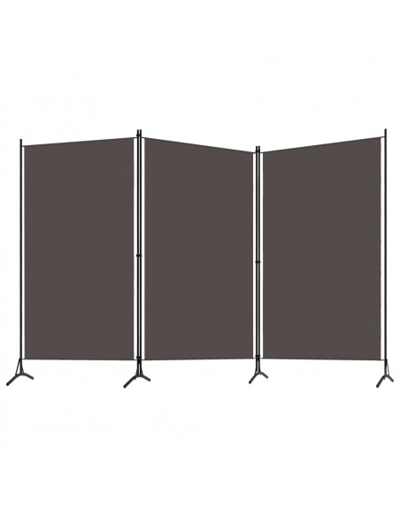 Paravento a 3 Pannelli Antracite 260x180 cm