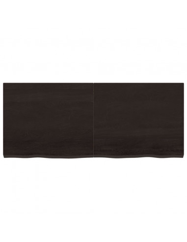 Piano Bagno Marrone Scuro 120x50x(2-4)cm Legno Trattato