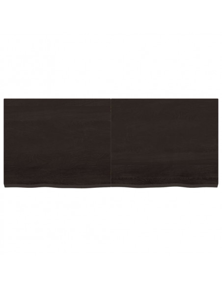 Piano Bagno Marrone Scuro 120x50x(2-4)cm Legno Trattato