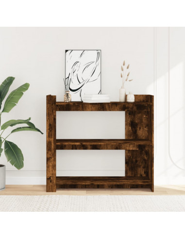 Tavolino Consolle Rovere Fumo 100x35x90 cm in Legno Multistrato