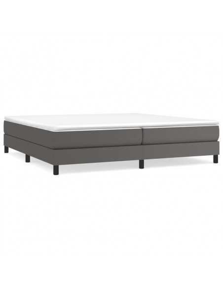 Giroletto a Molle con Materasso Grgio 200x200 cm in Similpelle