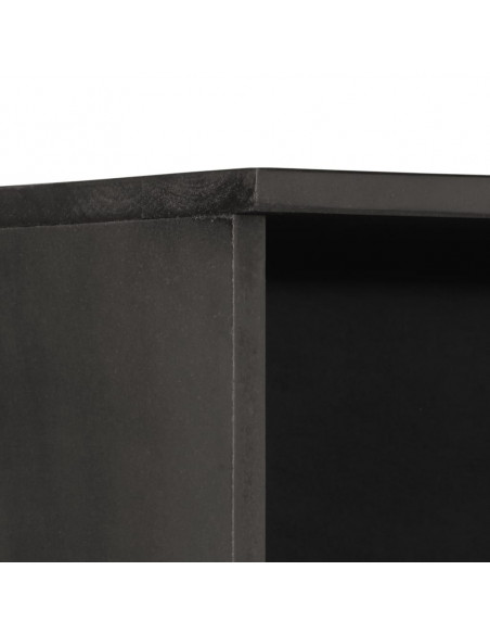 Mobile da Bagno Nero 38x33x160 cm in Legno Massello di Mango