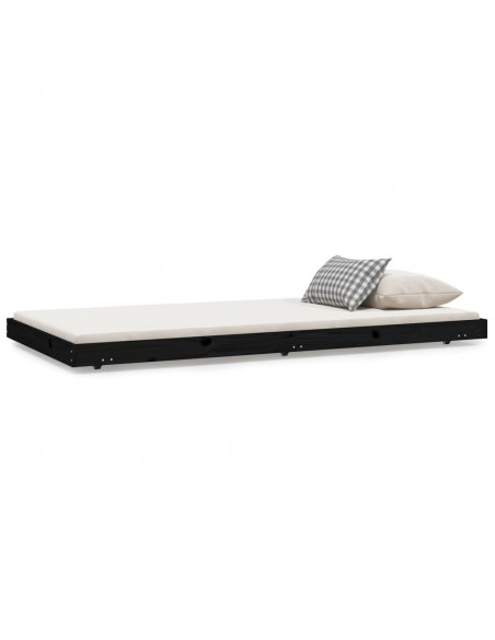 Giroletto Nero 100x200 cm in Legno Massello di Pino