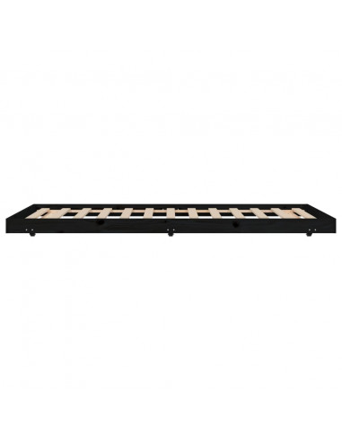 Giroletto Nero 100x200 cm in Legno Massello di Pino