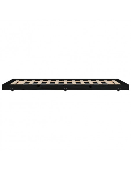 Giroletto Nero 100x200 cm in Legno Massello di Pino