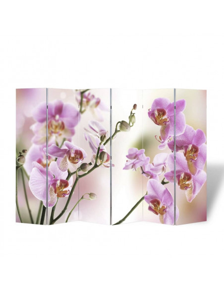 Paravento Pieghevole 217x170 cm con Stampa Fiore
