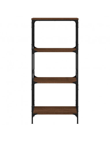 Libreria 4 Ripiani Rovere Marrone 59x35x132cm Legno Multistrato