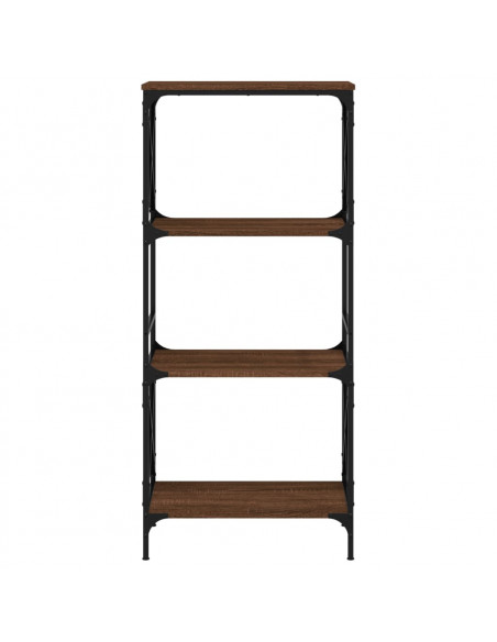 Libreria 4 Ripiani Rovere Marrone 59x35x132cm Legno Multistrato