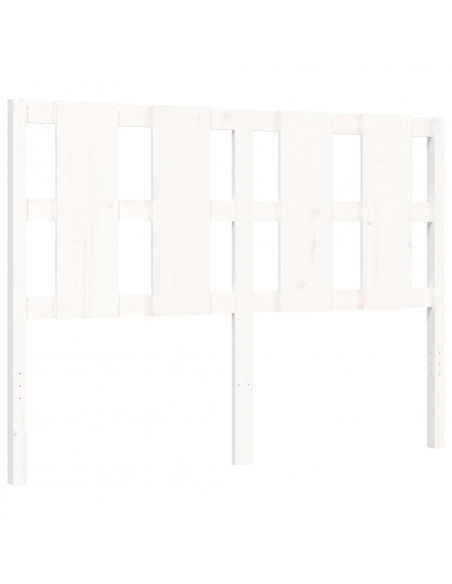 Giroletto con Testiera Bianco 120x200 cm in Legno Massello
