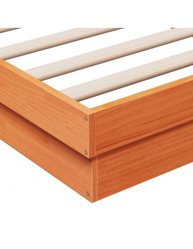 Giroletto LED Marrone Cera 120x200 cm in Legno Massello di Pino