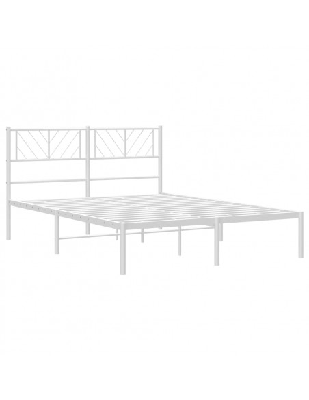 Giroletto con Testiera Metallo Bianco 160x200 cm