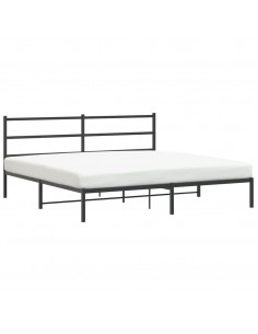 Giroletto con Testiera in Metallo Nero 183x213 cm 2