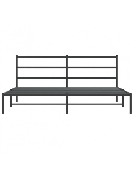 Giroletto con Testiera in Metallo Nero 183x213 cm