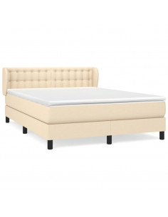 Giroletto a Molle con Materasso Crema 140x200 cm in Tessuto 2