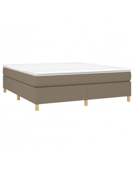 Giroletto a Molle con Materasso Tortora 160x200 cm in Tessuto