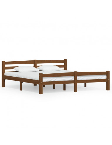 Giroletto Marrone Miele in Legno Massello di Pino 180x200 cm