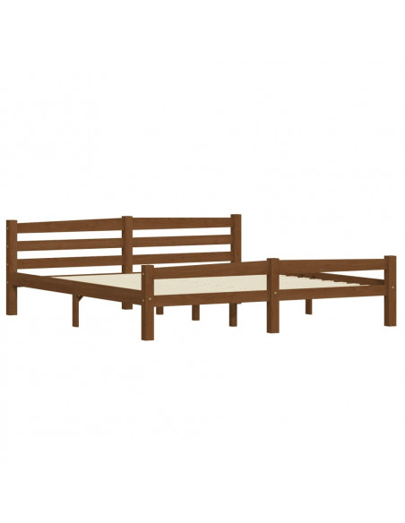 Giroletto Marrone Miele in Legno Massello di Pino 180x200 cm