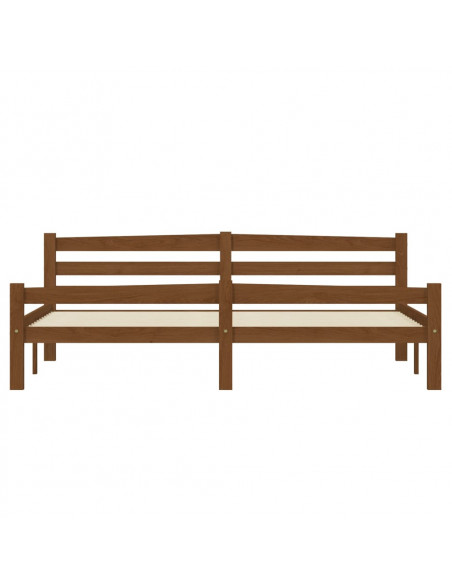 Giroletto Marrone Miele in Legno Massello di Pino 180x200 cm
