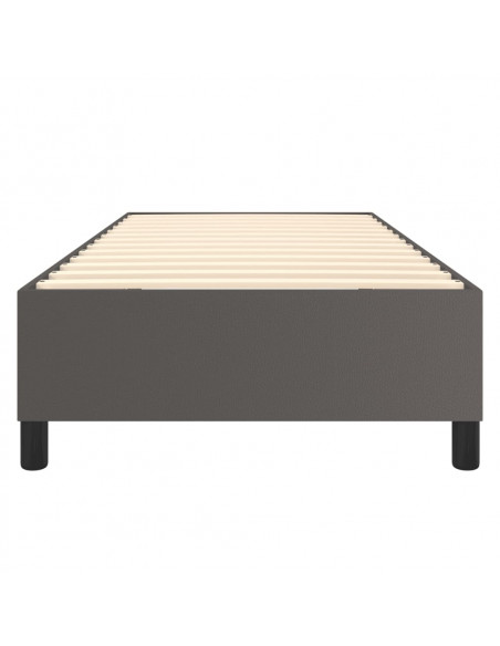 Struttura Letto a Rete a Molle Grigio 80x200 cm in Similpelle