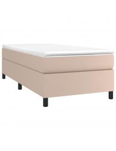 Struttura Letto a Rete a Molle Cappuccino 80x200 cm in Similpelle 2